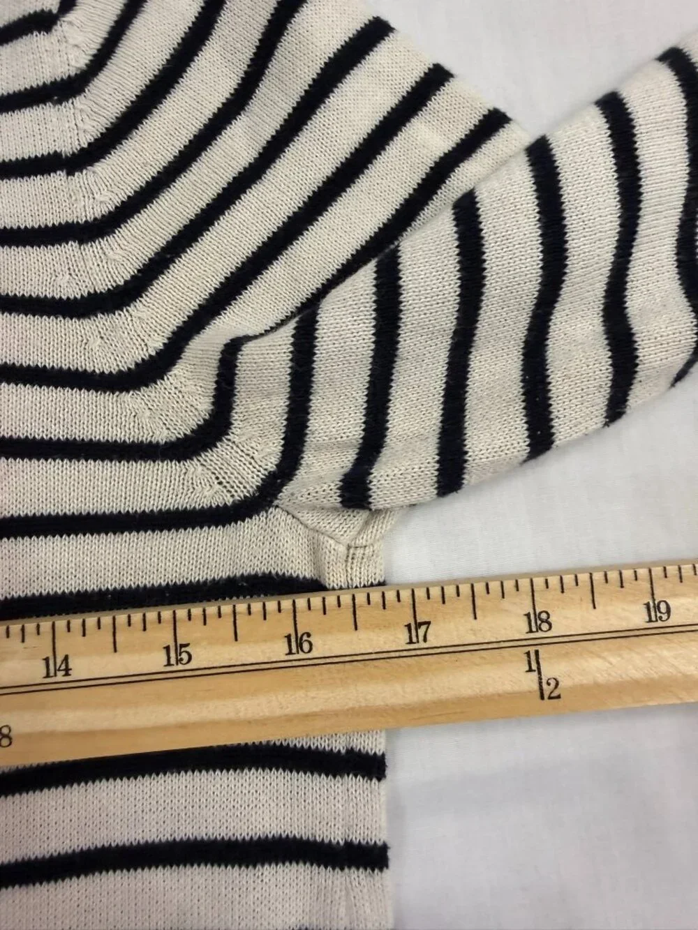 Christian Siriano New York Striped Heart Sweater Navy White Red Knit Size S